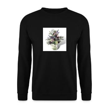 Still Life in Oil Bouquet Flower Vase Vintage - Unisex Sweatshirt - black - Front - Alina (178cm) & Michal (187cm)