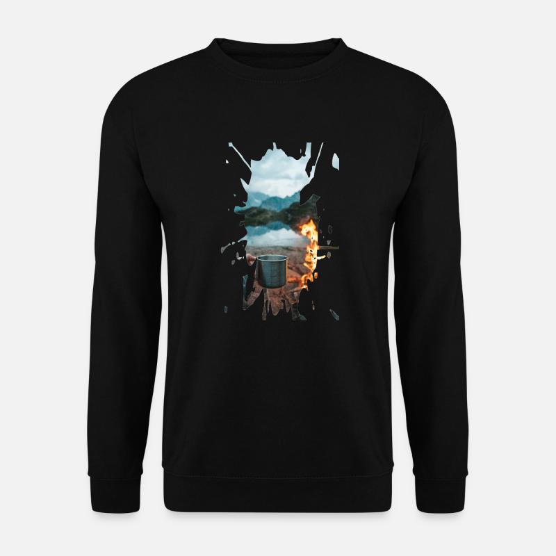 Camping - Unisex Pullover - Schwarz