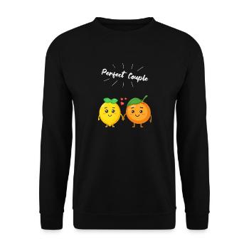 Cadeau orange et citron pour les végétaliens et les végétariens - Sweat-shirt Unisexe - noir - Devant - Alina (178cm) & Michal (187cm)