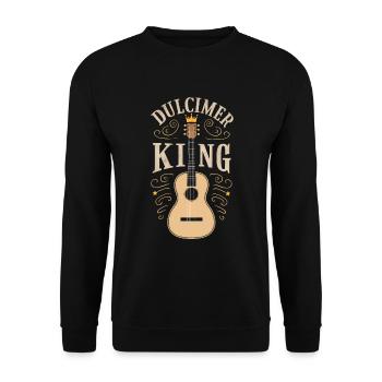 Gift for dulcimer lover - Unisex Sweatshirt - black - Front - Alina (178cm) & Michal (187cm)