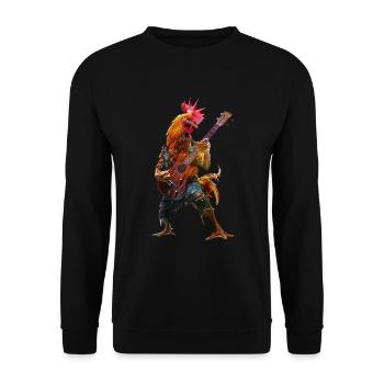 Hahn Ukulele - Unisex Pullover - Schwarz - Vorne - Alina (178cm) & Michal (187cm)