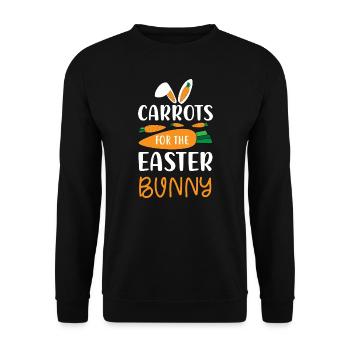 Carrots For Easter Cute Animal Lover - Unisex Sweatshirt - black - Front - Alina (178cm) & Michal (187cm)