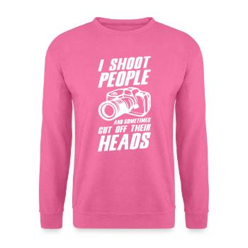 Camera Photographer - Unisex Pullover - Pink - Vorne