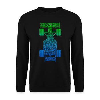 Voiture de course Voiture de sport Garçons Motorsport Voiture de course - Sweat-shirt Unisexe - noir - Devant - Alina (178cm) & Michal (187cm)