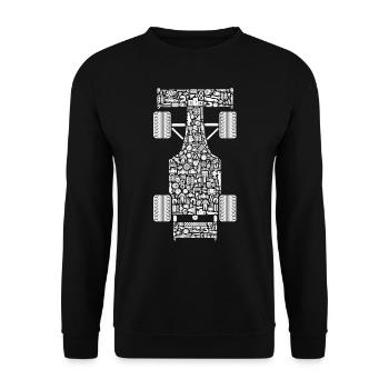 Voiture de course Voiture de sport Homme Motorsport Voiture de course - Sweat-shirt Unisexe - noir - Devant - Alina (178cm) & Michal (187cm)