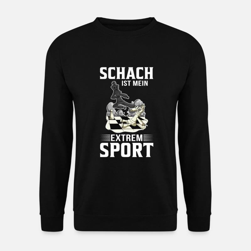 Schach Denksport Schachspieler Schachverein lustig - Unisex Pullover - Schwarz