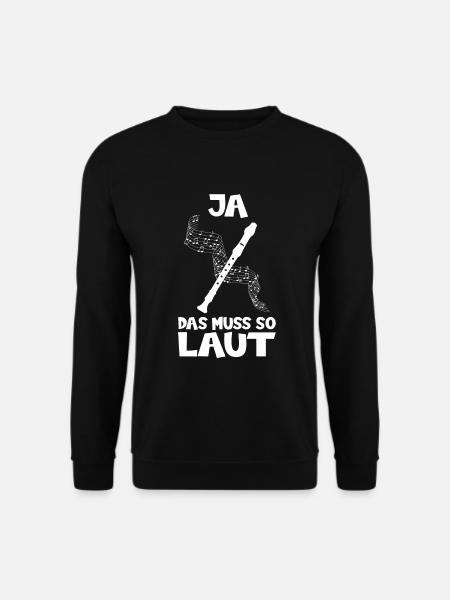 Flöten Flöte Flötenspielerin Flötist Geschenk - Unisex Pullover - Schwarz