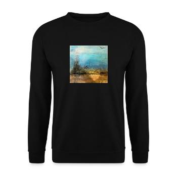 DIE WÜSTE - Unisex Pullover - Schwarz - Vorne - Alina (178cm) & Michal (187cm)