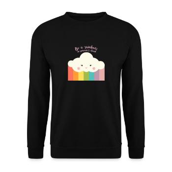 Être un arc en ciel - Sweat-shirt Unisexe - noir - Devant - Alina (178cm) & Michal (187cm)
