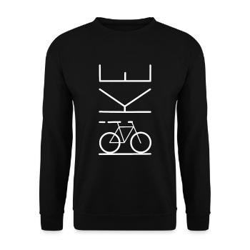 Bike bike biker - Unisex Sweatshirt - black - Front - Alina (178cm) & Michal (187cm)