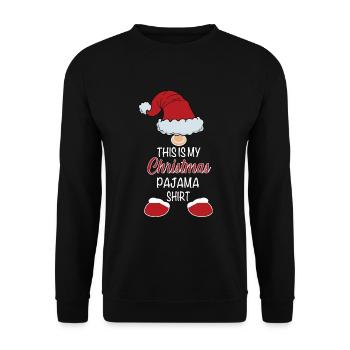 Ma chemise de pyjama de Noël - Sweat-shirt Unisexe - noir - Devant - Alina (178cm) & Michal (187cm)