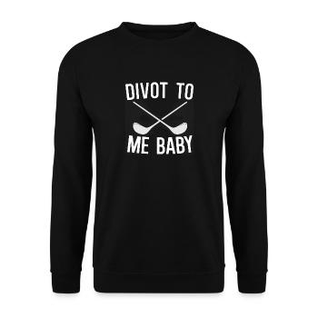 Divot To Me Baby - Unisex Pullover - Schwarz - Vorne - Alina (178cm) & Michal (187cm)