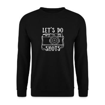 Wir machen Fotos - Unisex Pullover - Schwarz - Vorne - Alina (178cm) & Michal (187cm)