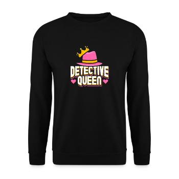 Detektivin Königin - Unisex Pullover - Schwarz - Vorne - Alina (178cm) & Michal (187cm)