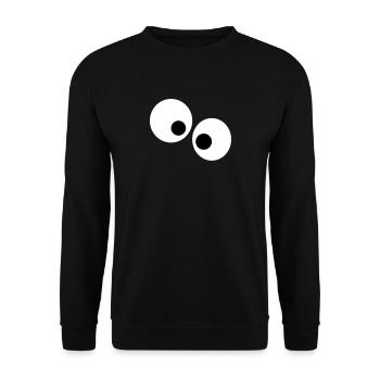 Funny eyes - Unisex Sweatshirt - black - Front - Alina (178cm) & Michal (187cm)
