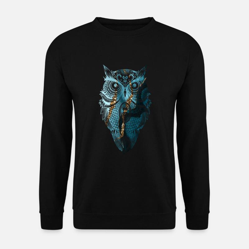 OWL MANDALA UHU - Unisex Sweatshirt - black