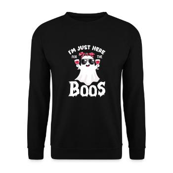 Skull Horror Halloween Gift - Unisex Sweatshirt - black - Front - Alina (178cm) & Michal (187cm)