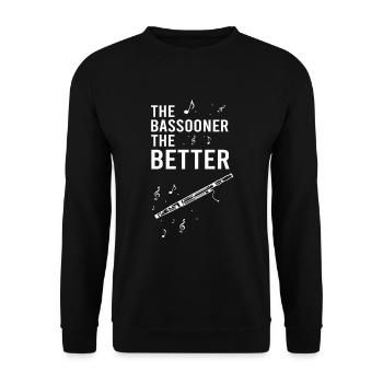 Fagottist für Fagottorchester und Fagottist - Unisex Pullover - Schwarz - Vorne - Alina (178cm) & Michal (187cm)