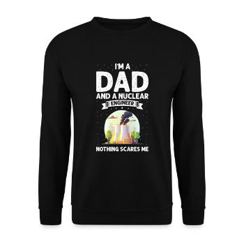 Erneuerbare Nukleare Spruch für Nukleartechnik - Unisex Pullover - Schwarz - Vorne - Alina (178cm) & Michal (187cm)