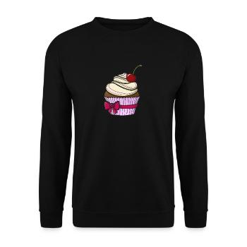 Petit gâteau comique doux - Sweat-shirt Unisexe - noir - Devant - Alina (178cm) & Michal (187cm)