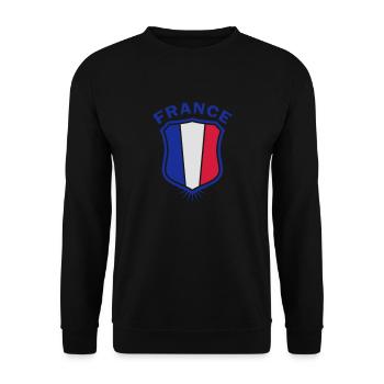 Wappen Frankreich France - Unisex Pullover - Schwarz - Vorne - Alina (178cm) & Michal (187cm)