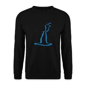 River Fluss - Unisex Pullover - Schwarz - Vorne - Alina (178cm) & Michal (187cm)