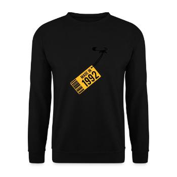 Birthday T-Shirt 1992 - Unisex Sweatshirt - black - Front - Alina (178cm) & Michal (187cm)