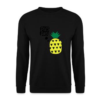 Dies, das, Ananas! Tasse - Unisex Pullover - Schwarz - Vorne - Alina (178cm) & Michal (187cm)