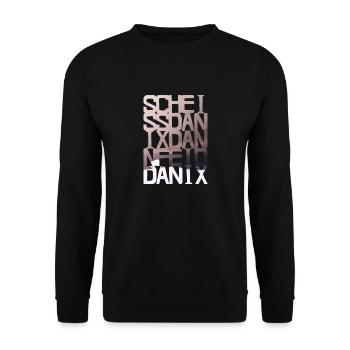 scheiss da nix dann feid - Unisex Pullover - Schwarz - Vorne - Alina (178cm) & Michal (187cm)