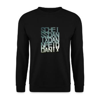 scheiss da nix - blue - Unisex Pullover - Schwarz - Vorne - Alina (178cm) & Michal (187cm)