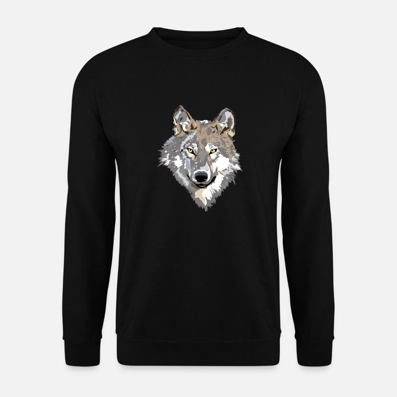 Wolf - Unisex Pullover - Schwarz