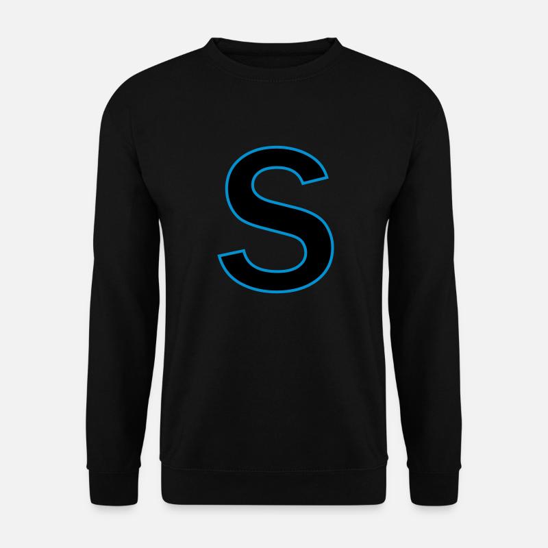 Buchstaben s Vektor - Unisex Pullover - Schwarz