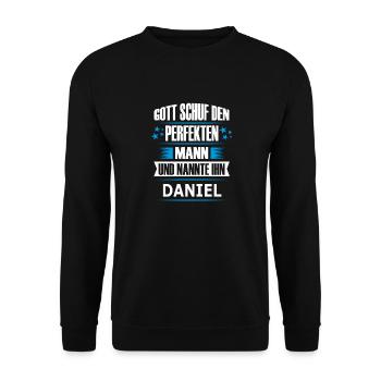 DANIEL - Unisex Pullover - Schwarz - Vorne - Alina (178cm) & Michal (187cm)