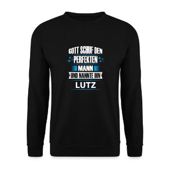 LUTZ - Unisex Pullover - Schwarz - Vorne - Alina (178cm) & Michal (187cm)