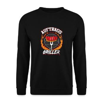 Auftrags-Griller - Unisex Pullover - Schwarz - Vorne - Alina (178cm) & Michal (187cm)