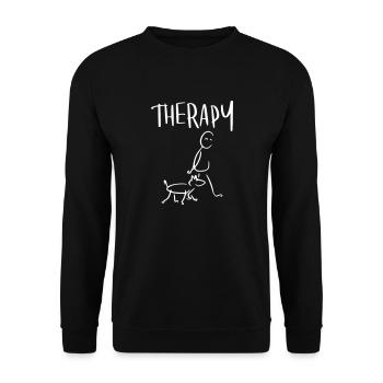 Gassi Go Therapy - Unisex Sweatshirt - black - Front - Alina (178cm) & Michal (187cm)