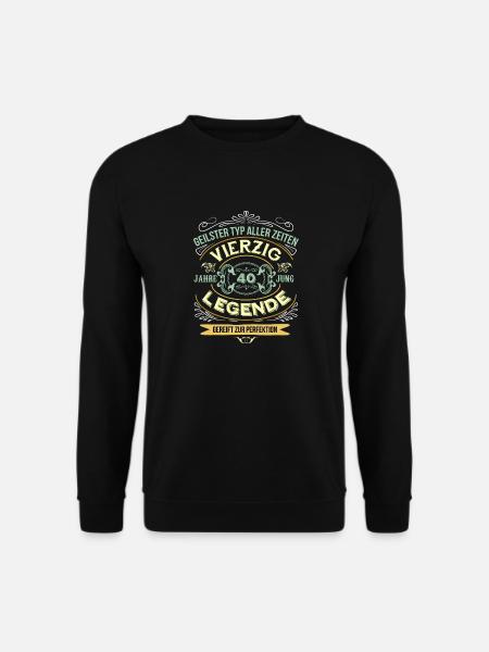 40. Geburtstag Shirt Geschenk Mann Premium T-Shirt - Unisex Pullover - Schwarz