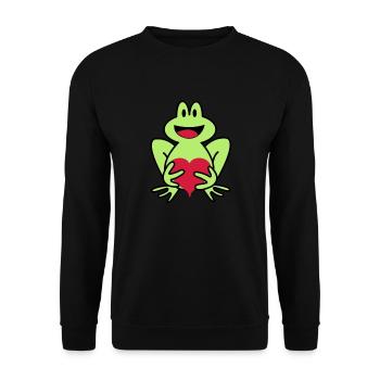 frog - Unisex Sweatshirt - black - Front - Alina (178cm) & Michal (187cm)