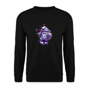 Nombre Gnome 80 Rétro Violet - Sweat-shirt Unisexe - noir - Devant - Alina (178cm) & Michal (187cm)