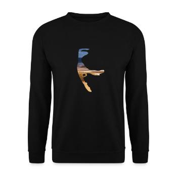 Sylt Küste - Unisex Pullover - Schwarz - Vorne - Alina (178cm) & Michal (187cm)