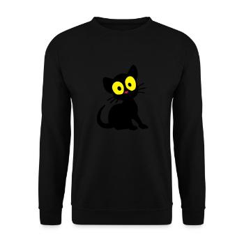 Kitten Georgie - Unisex Sweatshirt - black - Front - Alina (178cm) & Michal (187cm)