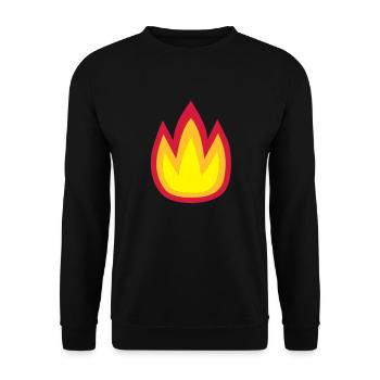 Fire - Unisex Sweatshirt - black - Front - Alina (178cm) & Michal (187cm)