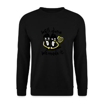 Well done We made it - Unisex Sweatshirt - black - Front - Alina (178cm) & Michal (187cm)