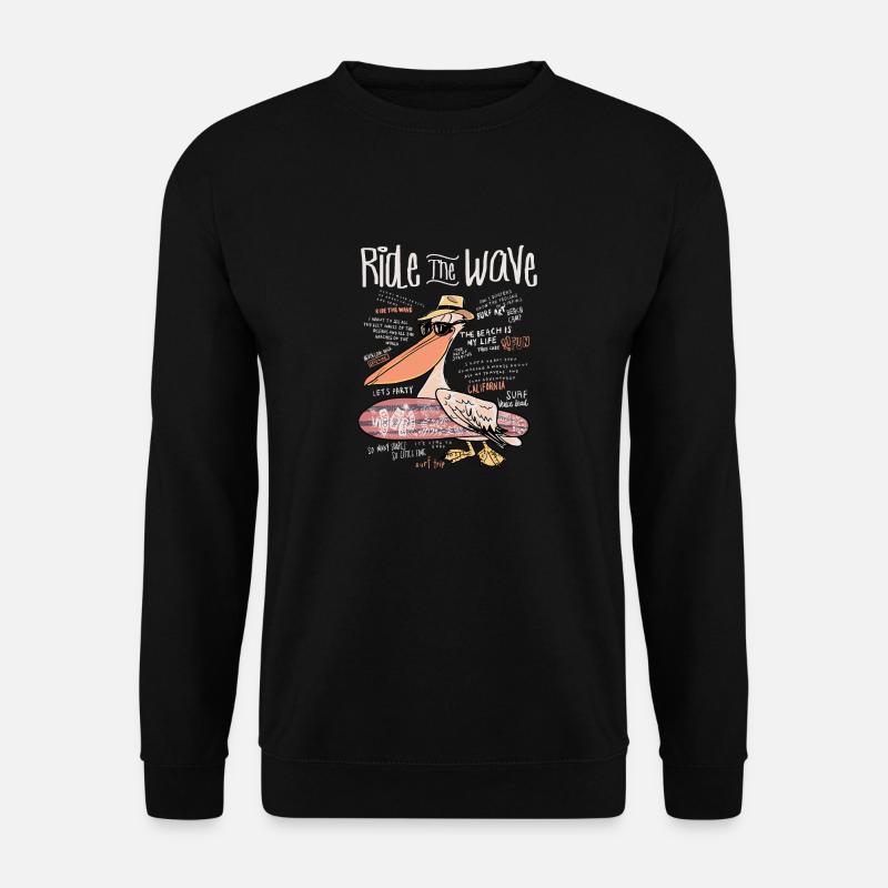 Pélicans de surf - Sweat-shirt Unisexe - noir