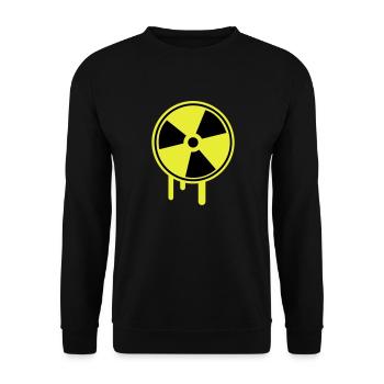 atom_symbol_1_f2 - Unisex Pullover - Schwarz - Vorne - Alina (178cm) & Michal (187cm)