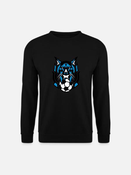 Fußball Luchs Wild Logo Tierverein - Unisex Pullover - Schwarz