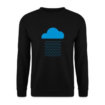 Nous aimons pluie! Météo, nuage, gouttes, vélo - Sweat-shirt Unisexe - noir - Devant - Alina (178cm) & Michal (187cm)