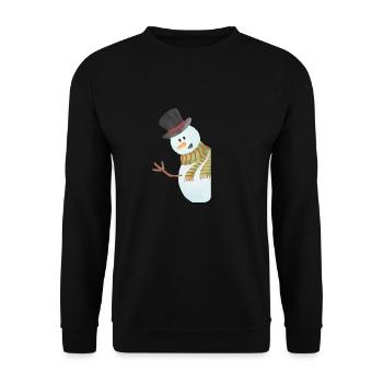 Ugly Bonhomme de neige noël neige - Sweat-shirt Unisexe - noir - Devant - Alina (178cm) & Michal (187cm)