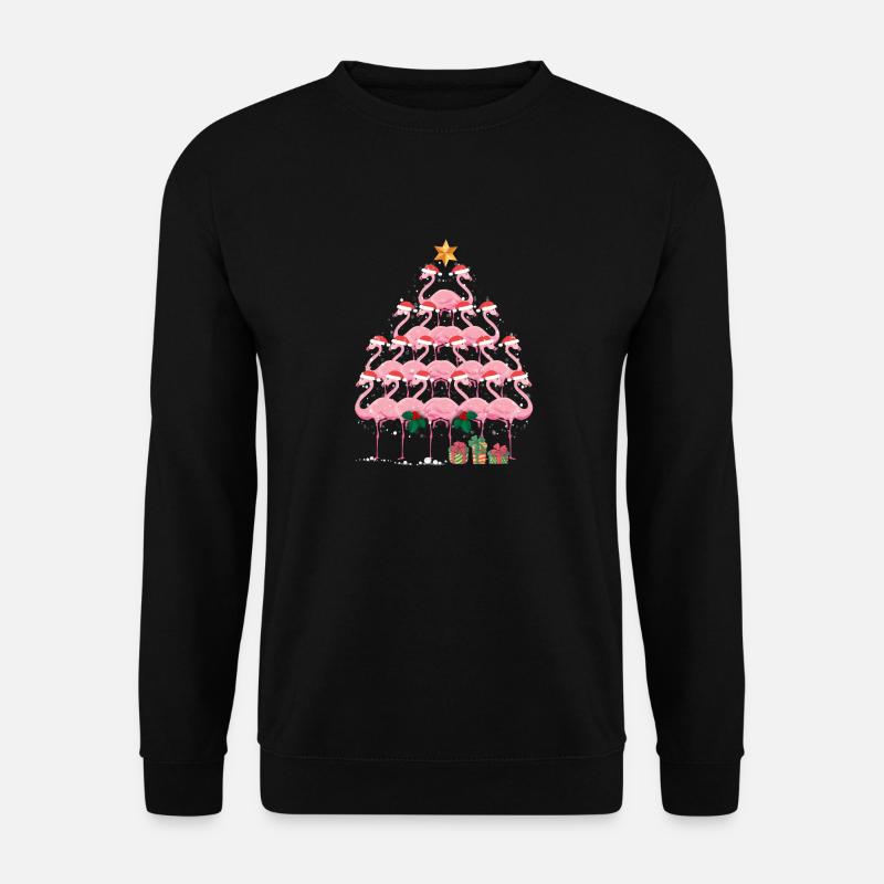 Christmas Tree Flamingo - Unisex Sweatshirt - black