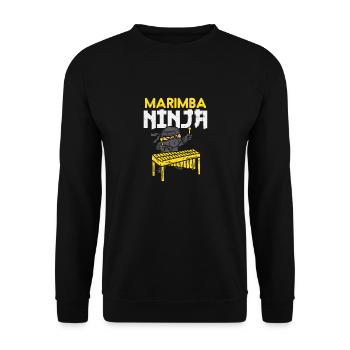 Marimba Ninja For marimba mallets - Unisex Sweatshirt - black - Front - Alina (178cm) & Michal (187cm)